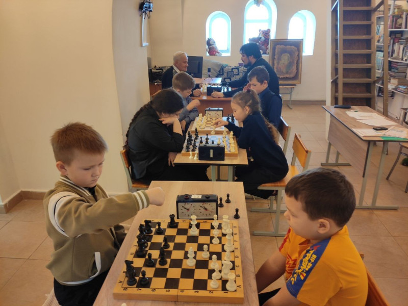 В Храме Рождества Христова прошел шахматный турнир, посвященный Первым Святочным играм..